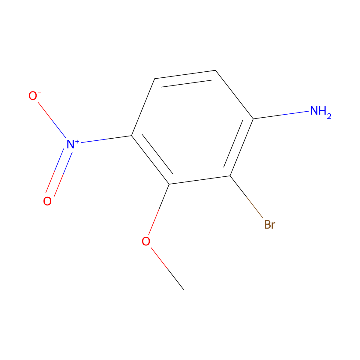 2-Bromo-3-methoxy-4-nitroaniline molecular structure, CAS 2060024-15-7