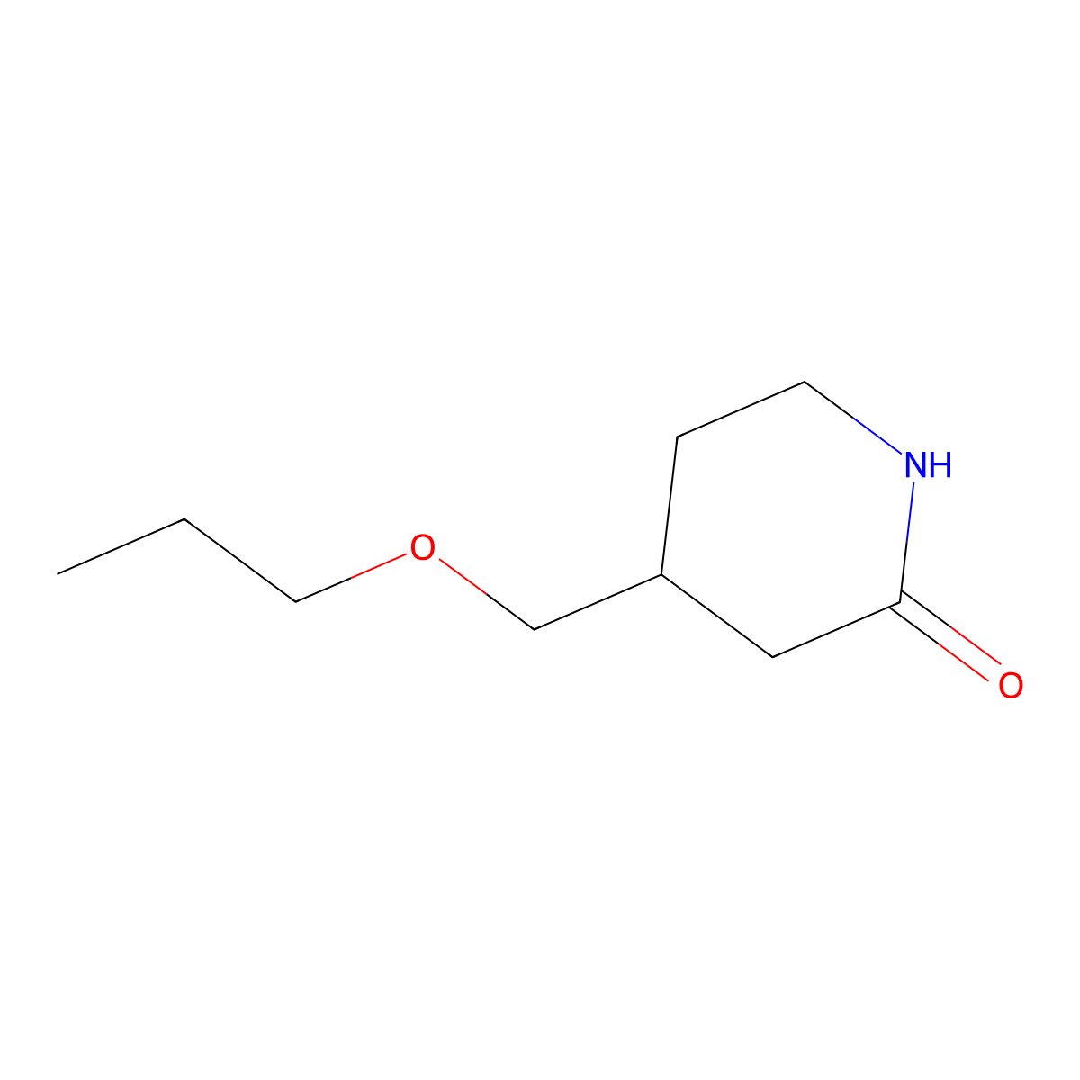 4-(Propoxymethyl)piperidin-2-one molecular structure, CAS 2060024-24-8