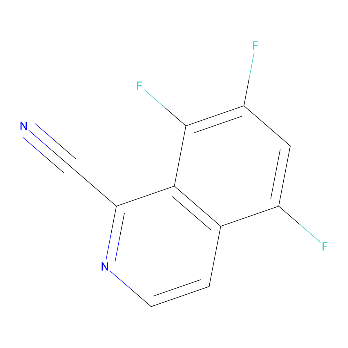 5,7,8-Trifluoroisoquinoline-1-carbonitrile molecular structure, CAS 2060024-35-1