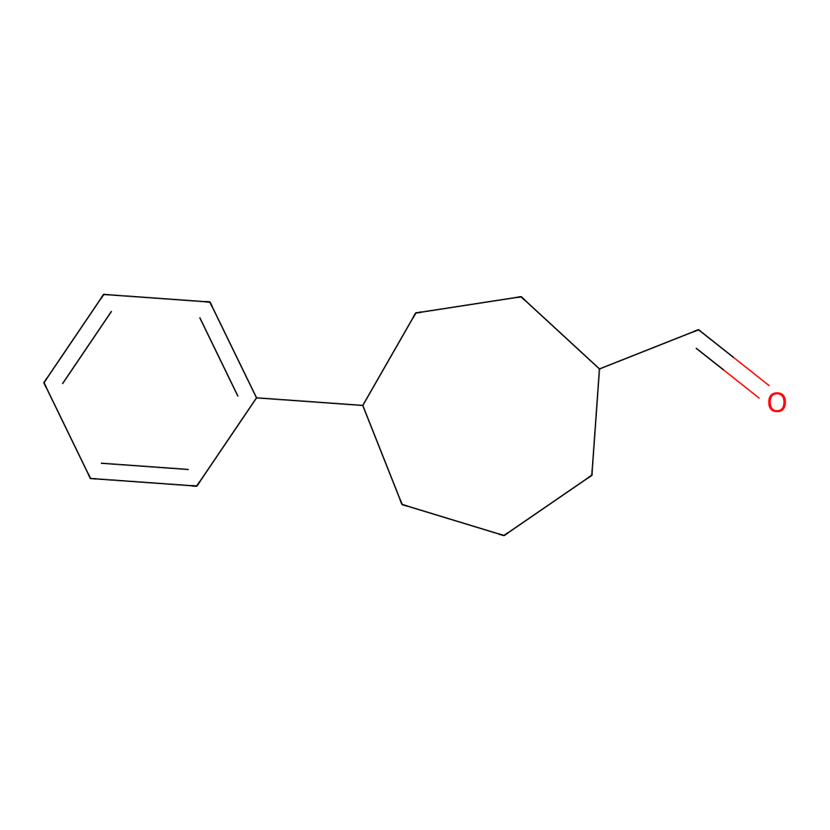 4-Phenylcycloheptane-1-carbaldehyde molecular structure, CAS 2060024-36-2