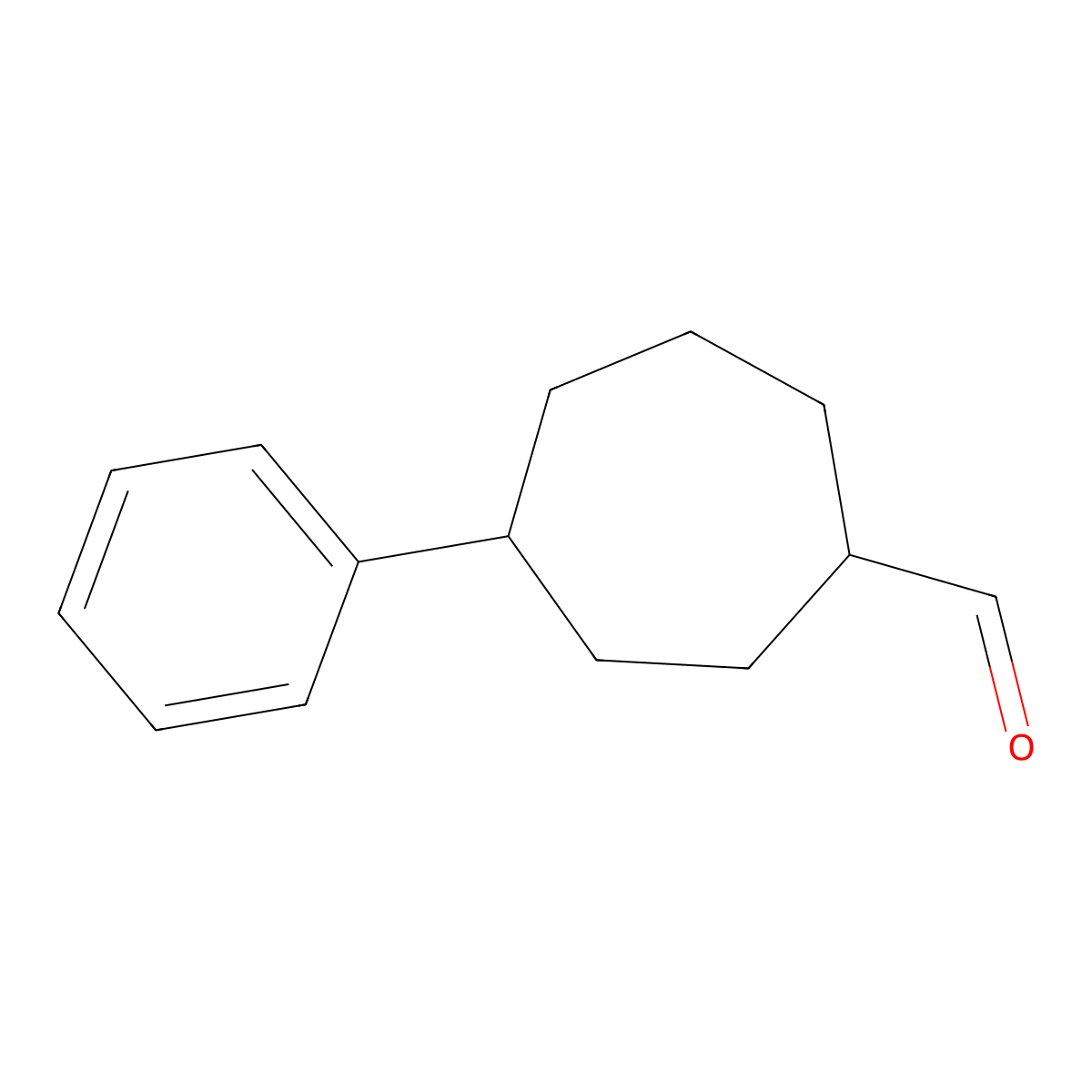 4-Phenylcycloheptane-1-carbaldehyde molecular structure, CAS 2060024-36-2