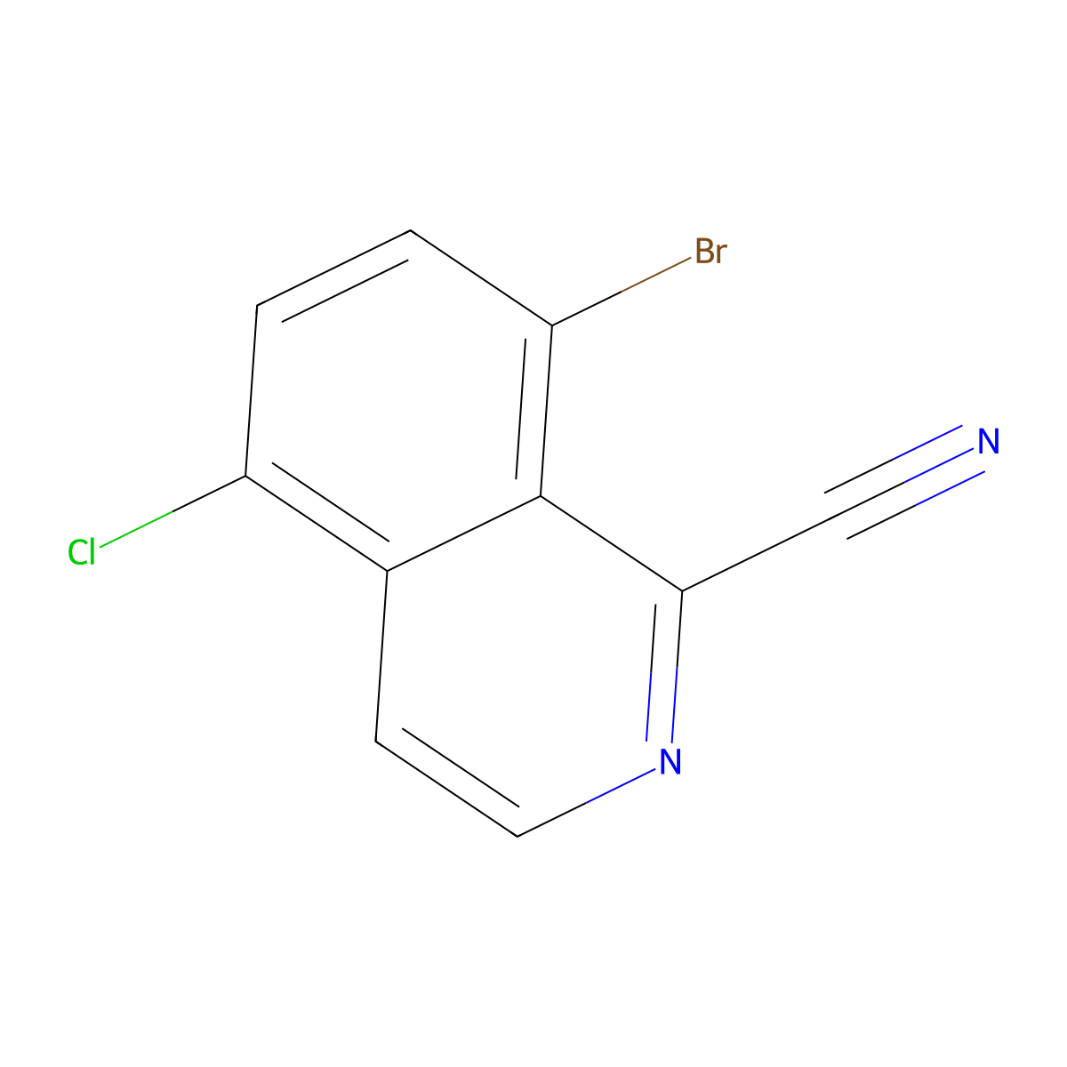 8-Bromo-5-chloroisoquinoline-1-carbonitrile molecular structure, CAS 2060024-41-9