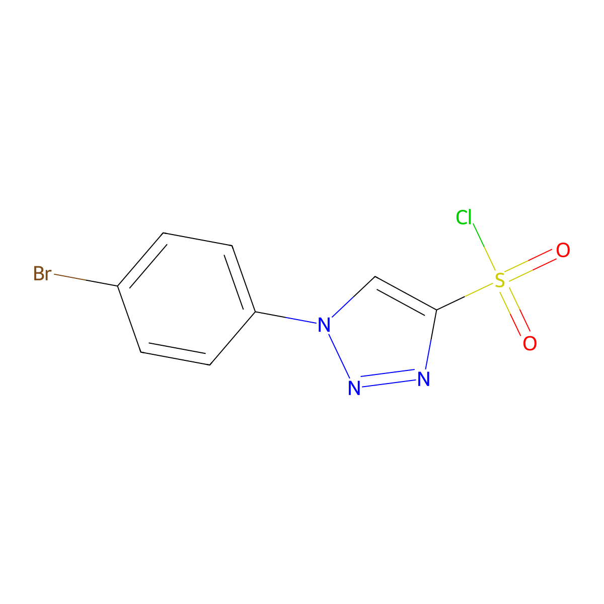 1-(4-Bromophenyl)-1H-1,2,3-triazole-4-sulfonyl chloride molecular structure, CAS 2060024-49-7