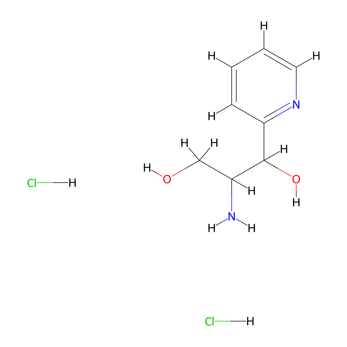 2-Amino-1-(pyridin-2-yl)propane-1,3-diol dihydrochloride molecular structure, CAS 2060024-55-5