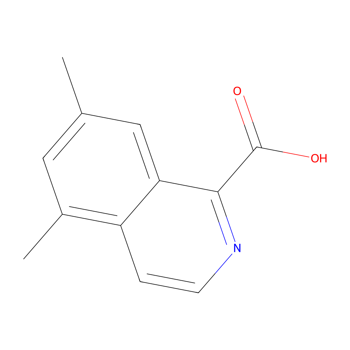 5,7-Dimethylisoquinoline-1-carboxylic acid molecular structure, CAS 2060024-56-6