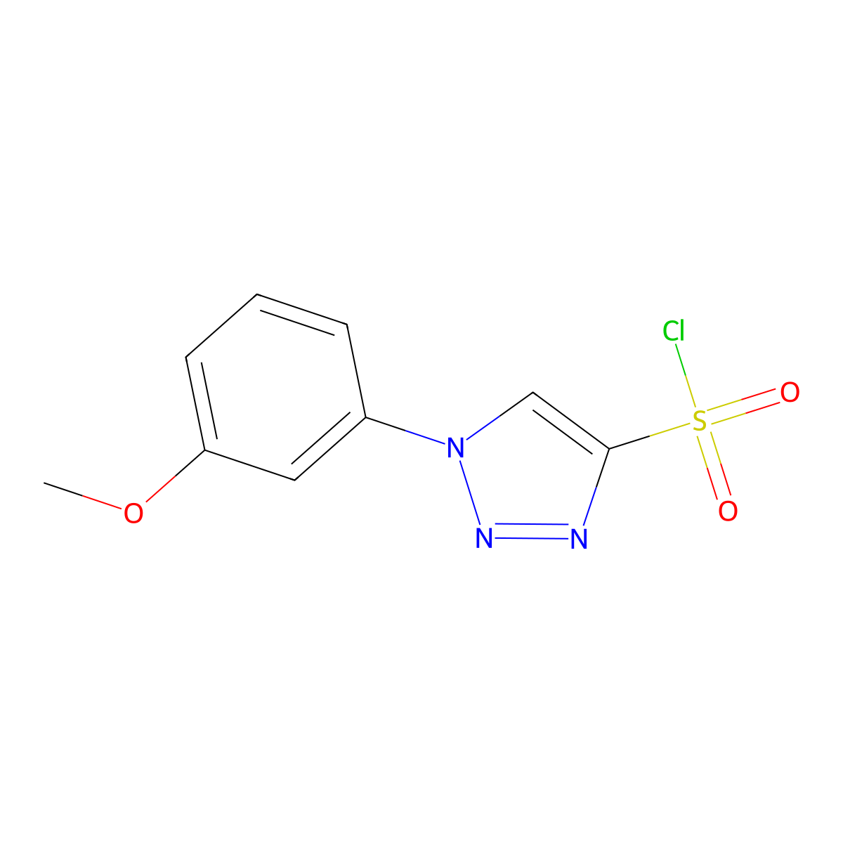 1-(3-Methoxyphenyl)-1H-1,2,3-triazole-4-sulfonyl chloride molecular structure, CAS 2060024-57-7