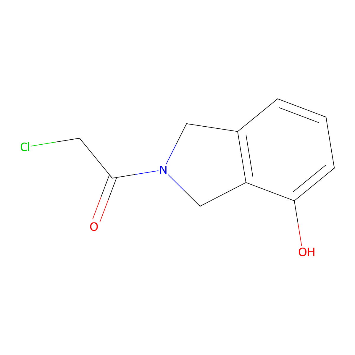 2-Chloro-1-(4-hydroxy-2,3-dihydro-1H-isoindol-2-yl)ethan-1-one molecular structure, CAS 2060024-62-4