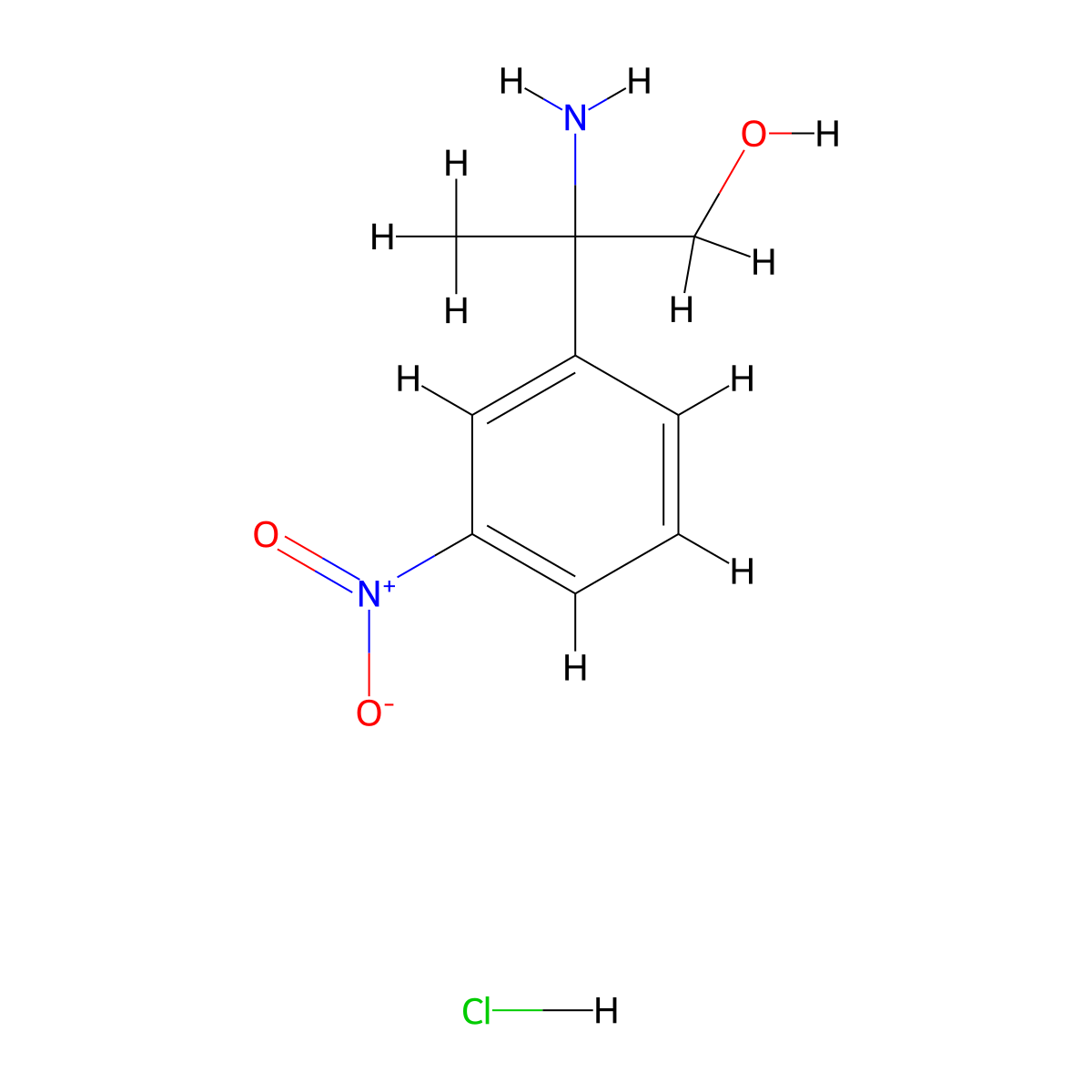 2-Amino-2-(3-nitrophenyl)propan-1-ol hydrochloride molecular structure, CAS 2060024-73-7