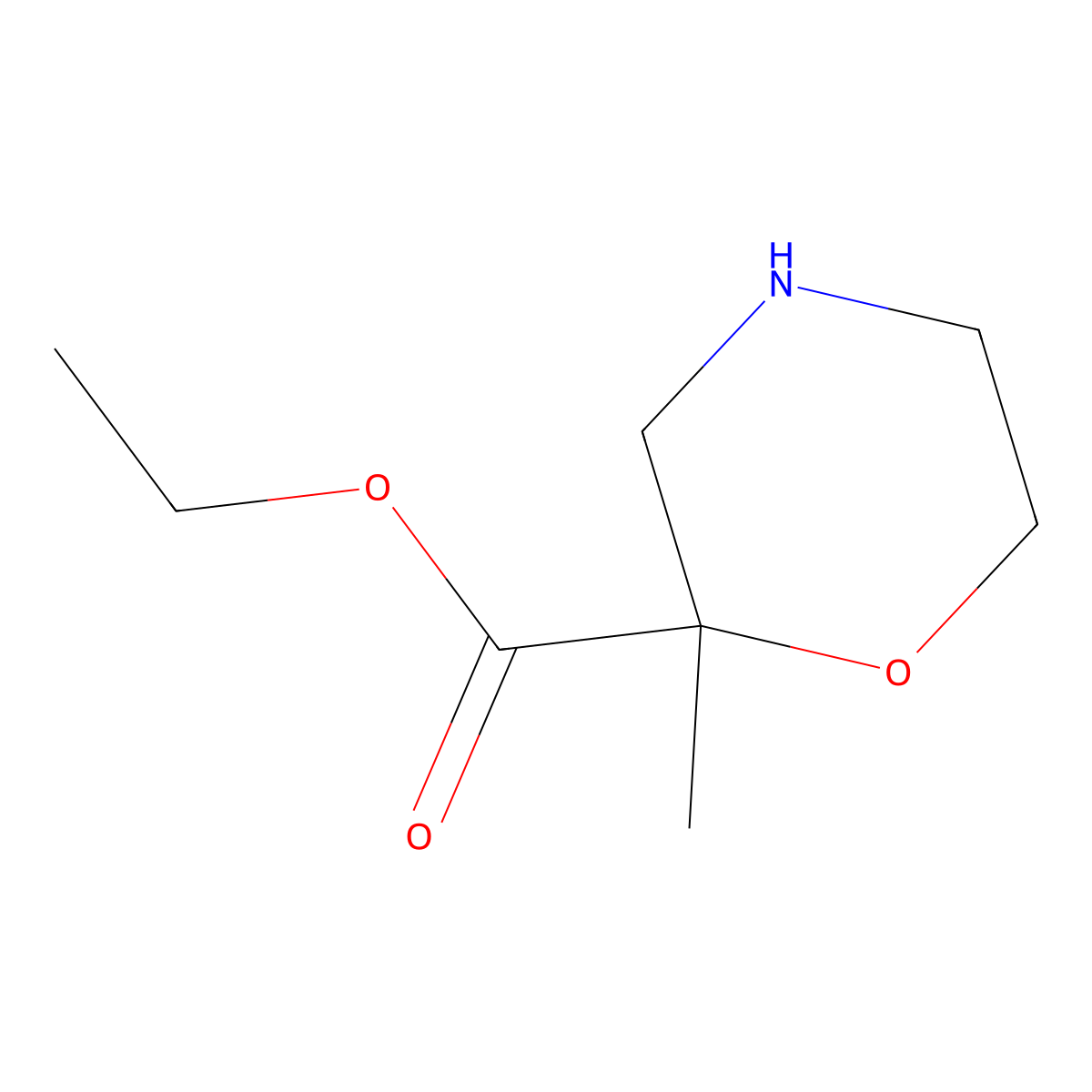 Ethyl 2-methylmorpholine-2-carboxylate molecular structure, CAS 2060024-88-4