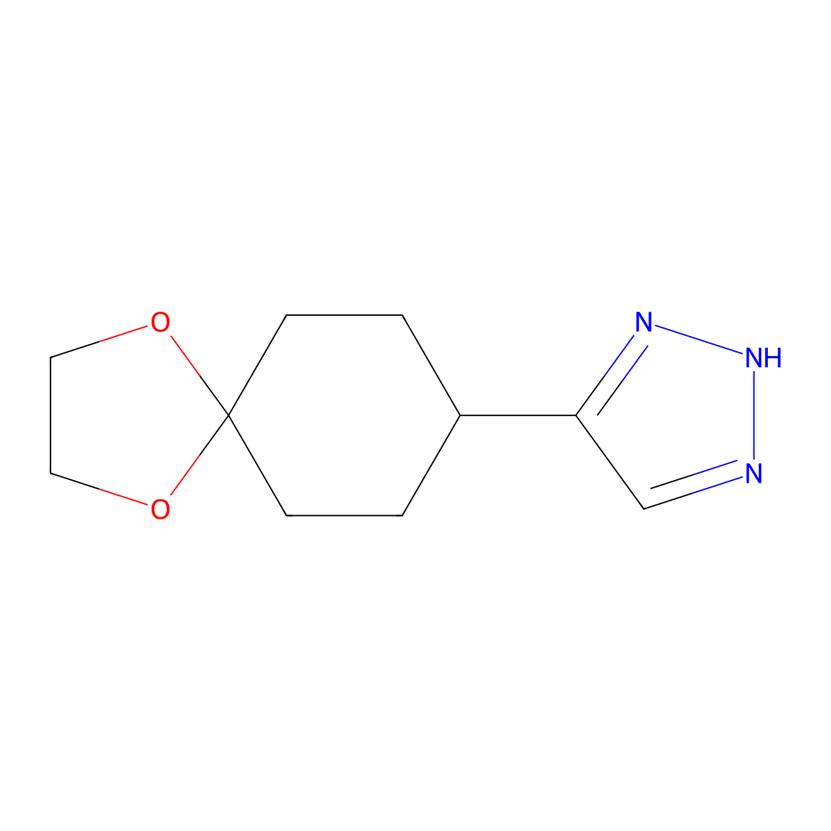 4-{1,4-dioxaspiro[4.5]decan-8-yl}-2H-1,2,3-triazole molecular structure, CAS 2060024-89-5