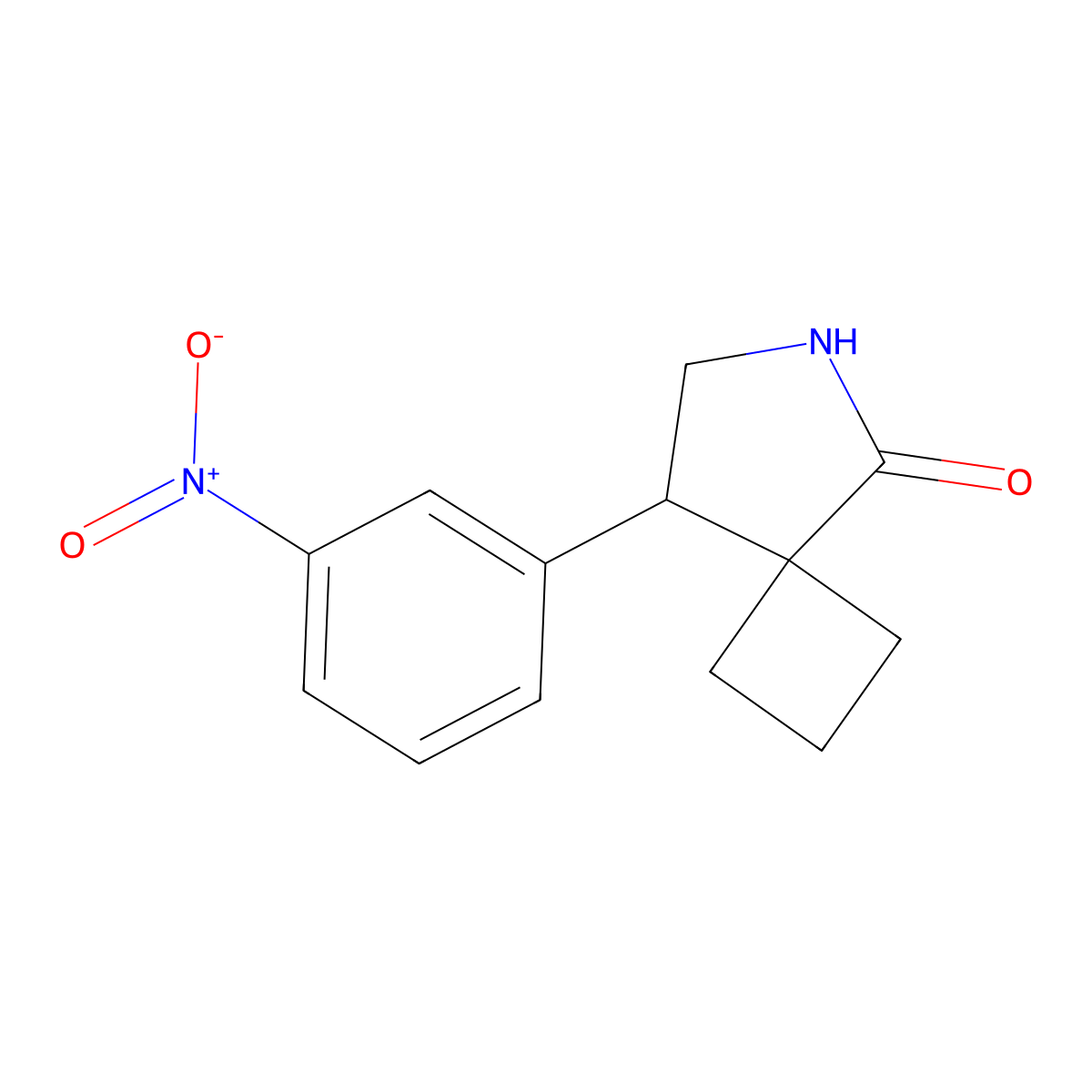 8-(3-Nitrophenyl)-6-azaspiro[3.4]octan-5-one molecular structure, CAS 2060024-92-0