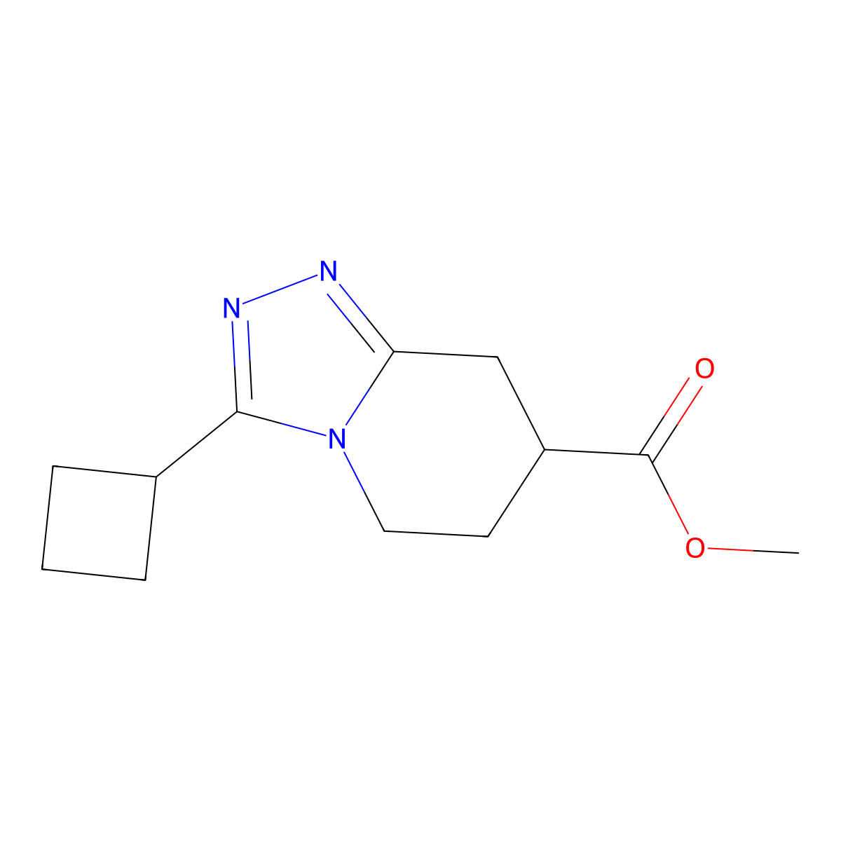 Methyl 3-cyclobutyl-5H,6H,7H,8H-[1,2,4]triazolo[4,3-a]pyridine-7-carboxylate molecular structure, CAS 2060025-01-4