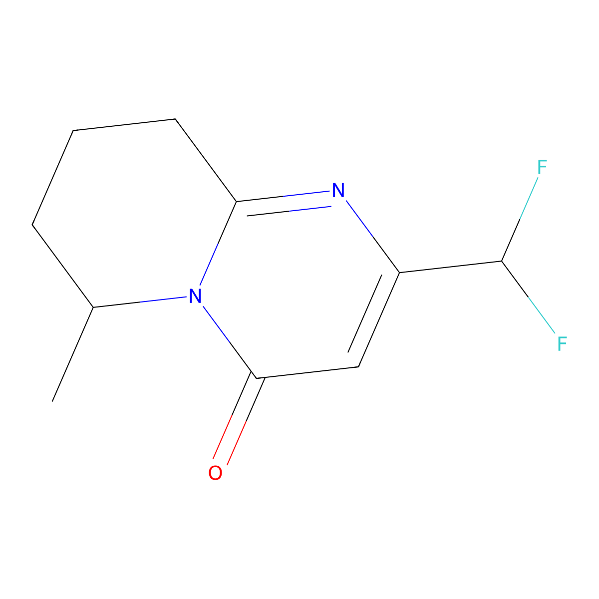 2-(Difluoromethyl)-6-methyl-4H,6H,7H,8H,9H-pyrido[1,2-a]pyrimidin-4-one molecular structure, CAS 2060025-03-6