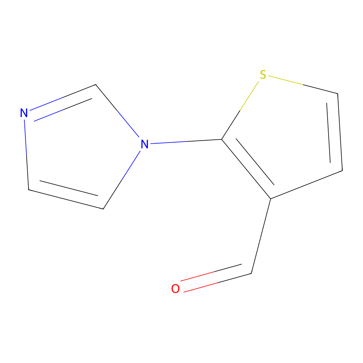 2-(1H-Imidazol-1-yl)thiophene-3-carbaldehyde molecular structure, CAS 2060025-05-8