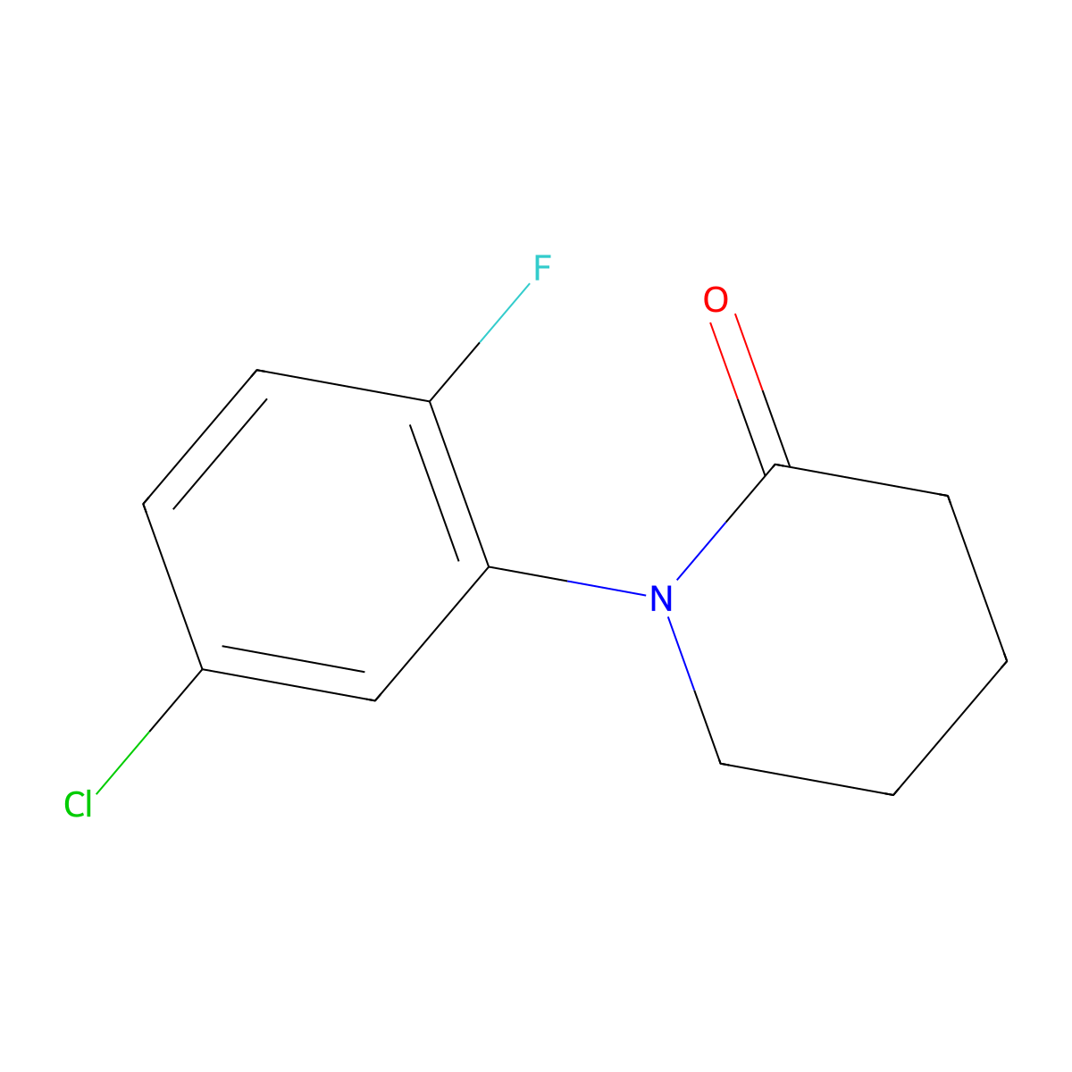 1-(5-Chloro-2-fluorophenyl)piperidin-2-one molecular structure, CAS 2060025-06-9