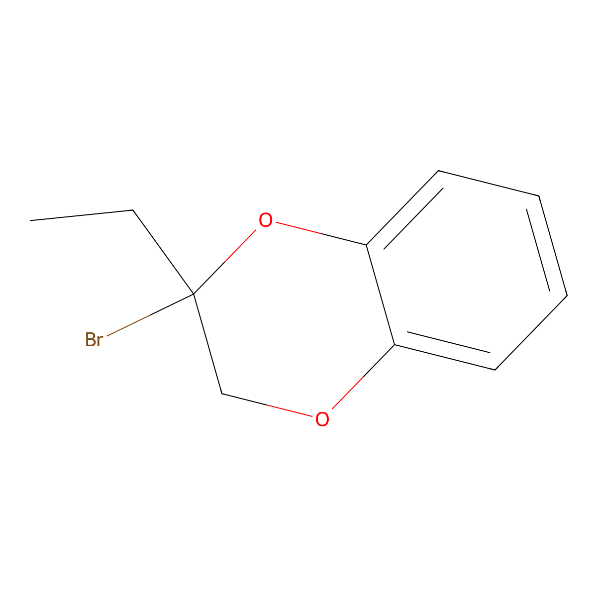 2-Bromo-2-ethyl-2,3-dihydro-1,4-benzodioxine molecular structure, CAS 2060025-07-0