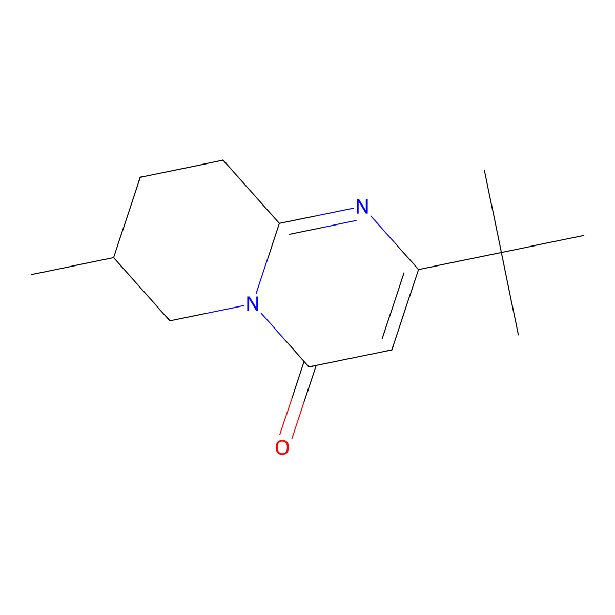2-tert-Butyl-7-methyl-4H,6H,7H,8H,9H-pyrido[1,2-a]pyrimidin-4-one molecular structure, CAS 2060025-09-2