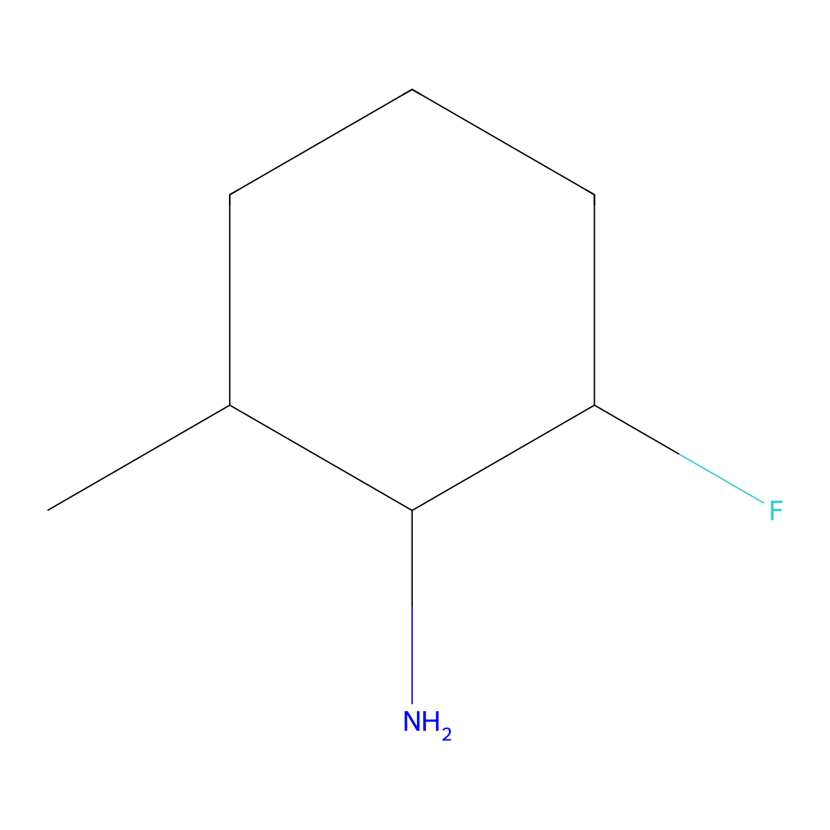 2-Fluoro-6-methylcyclohexan-1-amine molecular structure, CAS 2060025-10-5