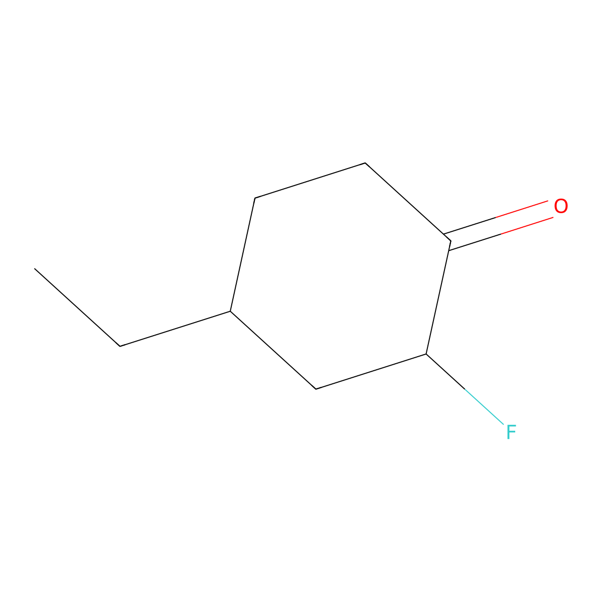 4-Ethyl-2-fluorocyclohexan-1-one molecular structure, CAS 2060025-20-7
