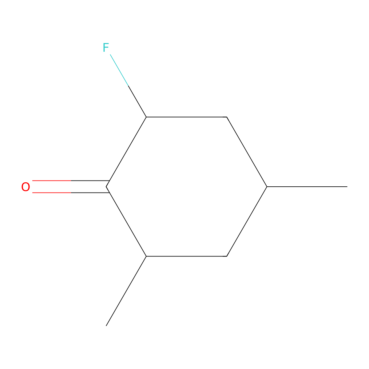 2-Fluoro-4,6-dimethylcyclohexan-1-one molecular structure, CAS 2060025-21-8