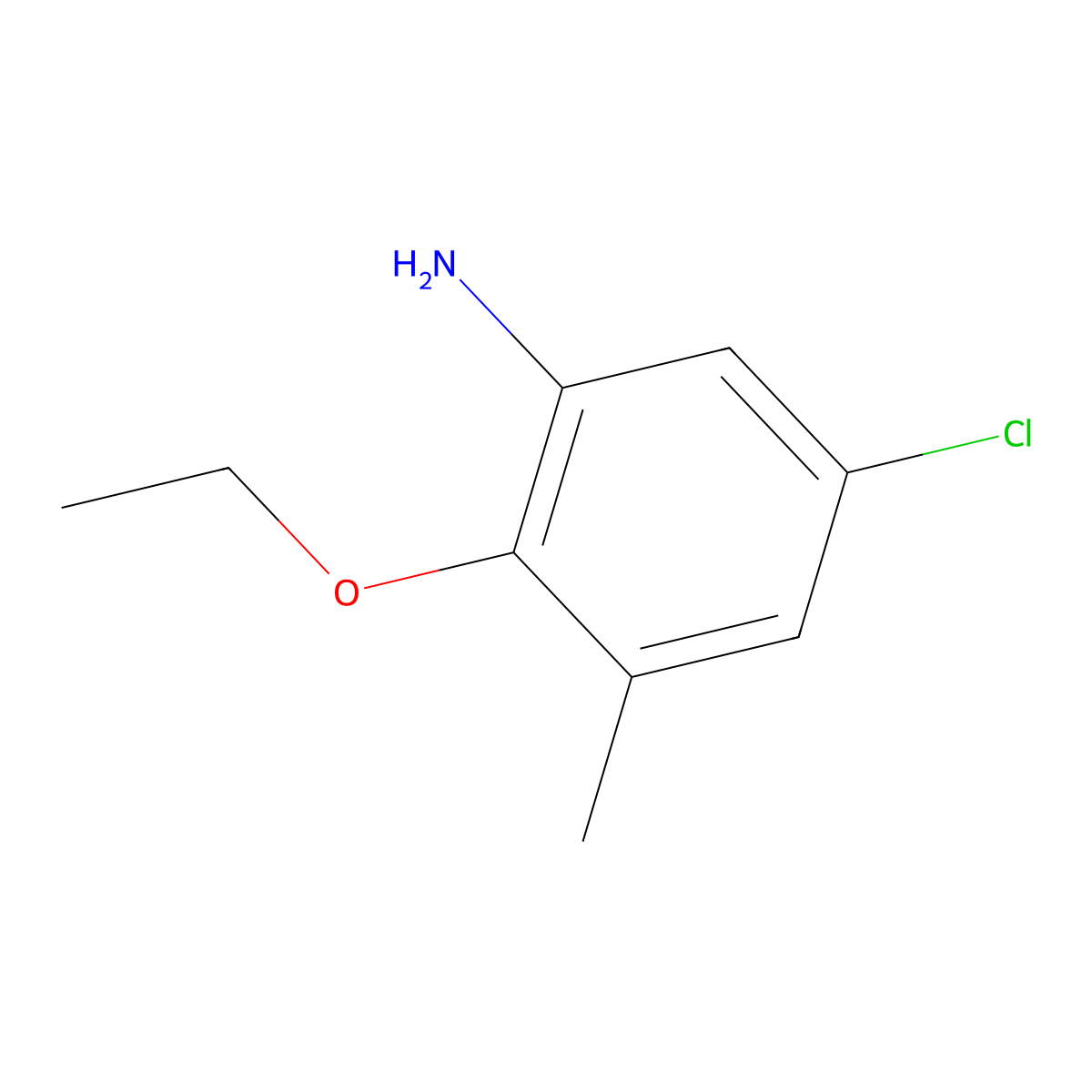 5-Chloro-2-ethoxy-3-methylaniline molecular structure, CAS 2060025-27-4