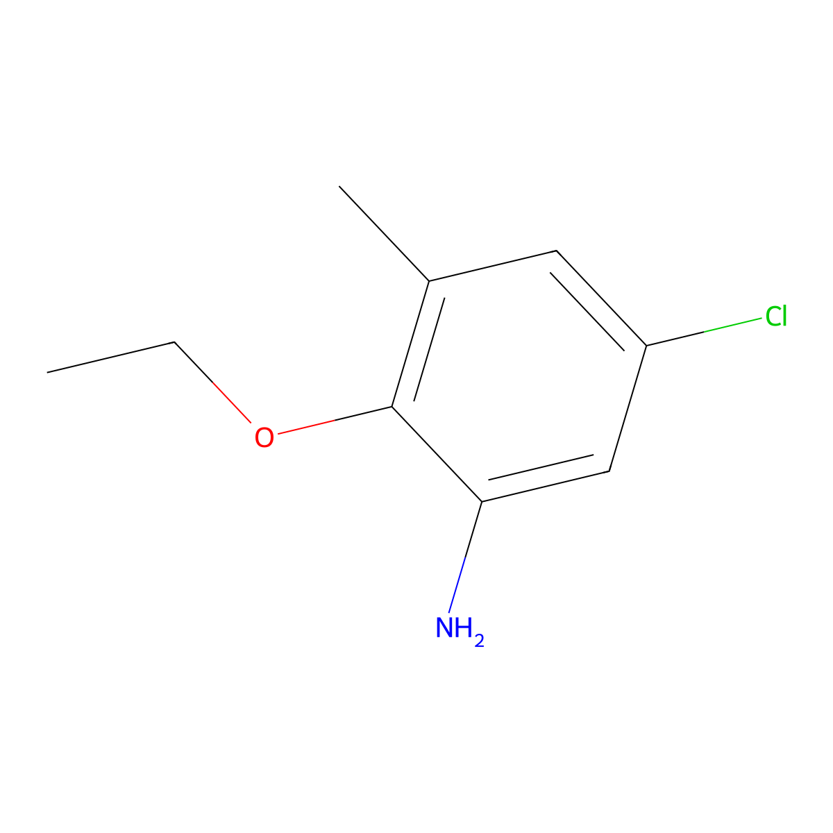 5-Chloro-2-ethoxy-3-methylaniline molecular structure, CAS 2060025-27-4