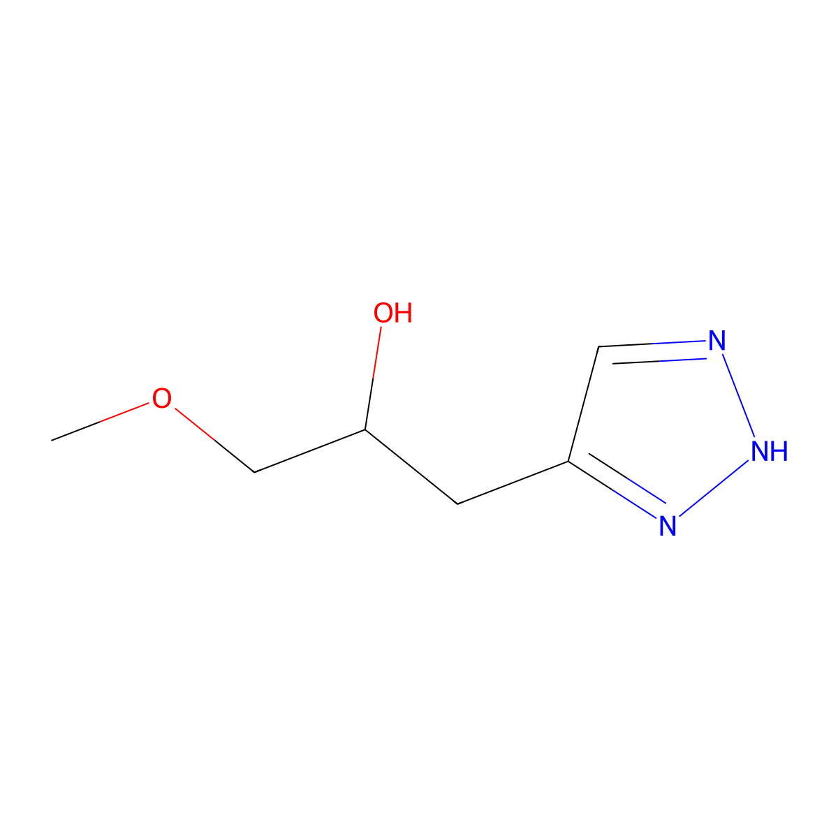 1-Methoxy-3-(2H-1,2,3-triazol-4-yl)propan-2-ol molecular structure, CAS 2060025-32-1