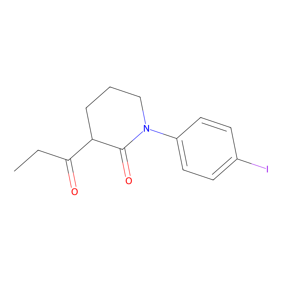 1-(4-Iodophenyl)-3-propanoylpiperidin-2-one molecular structure, CAS 2060025-34-3