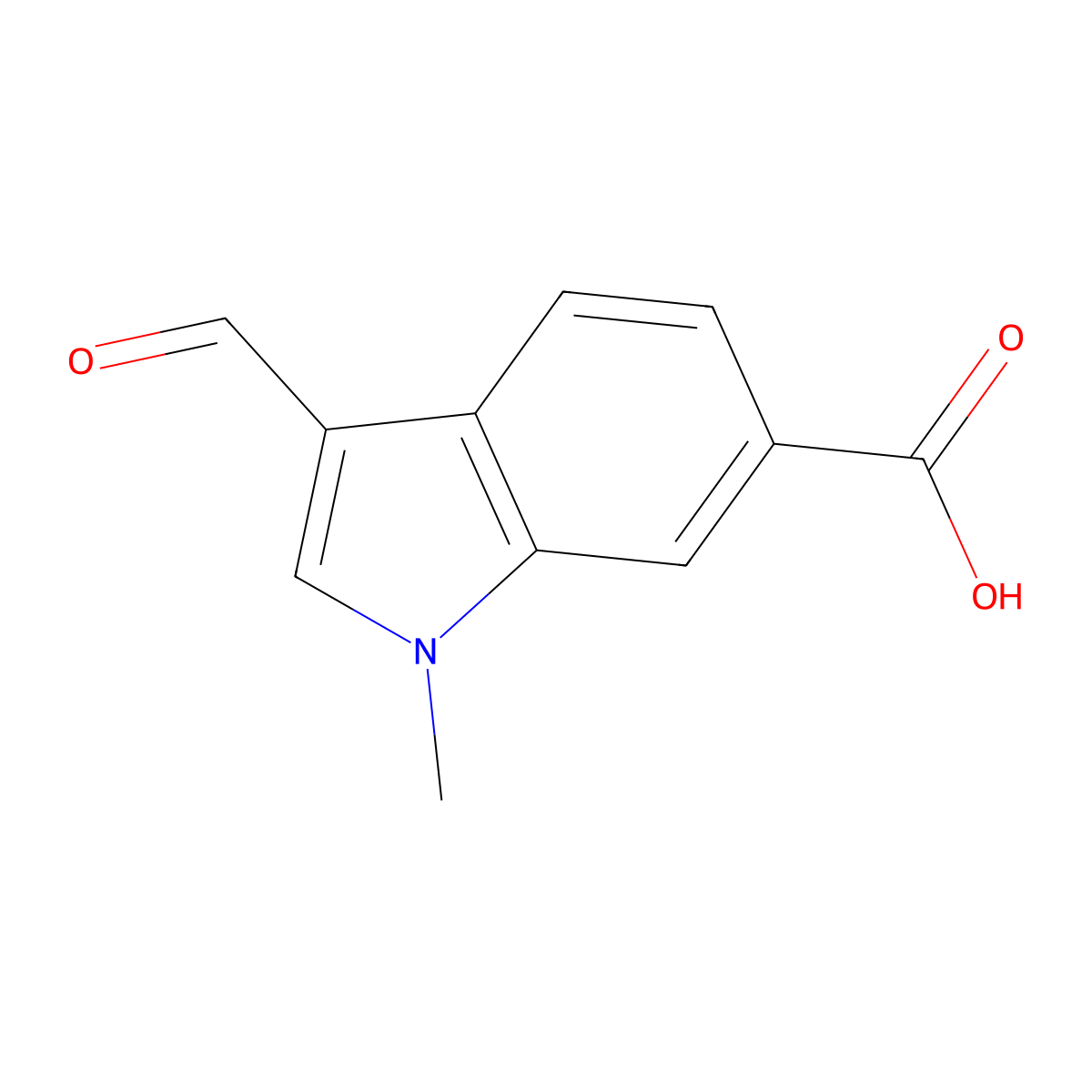 3-Formyl-1-methyl-1H-indole-6-carboxylic acid molecular structure, CAS 2060025-42-3