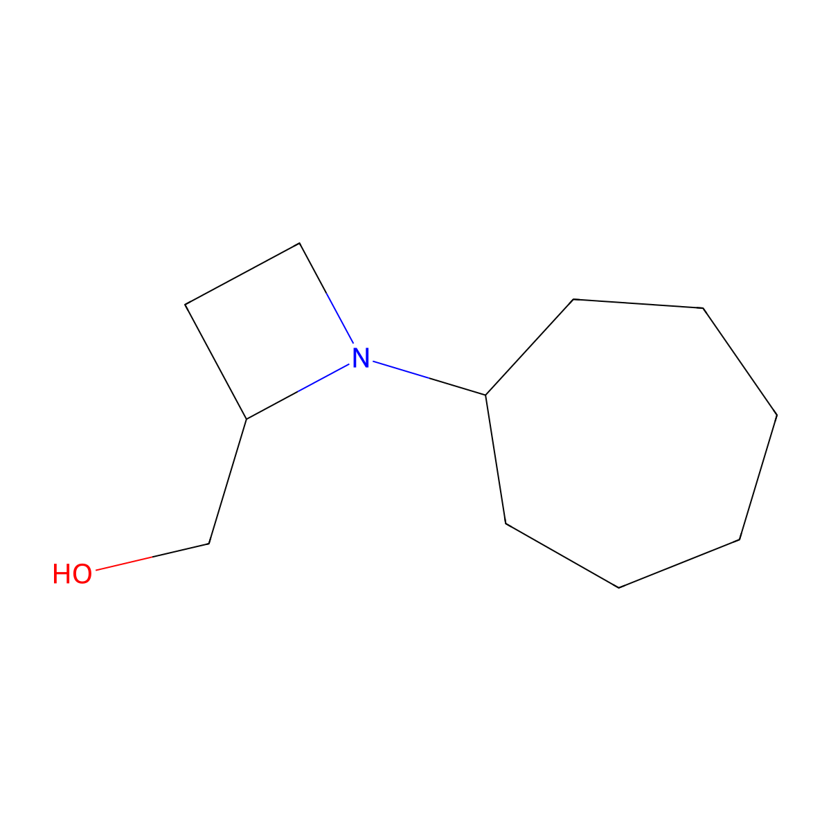 (1-Cycloheptylazetidin-2-yl)methanol molecular structure, CAS 2060025-49-0