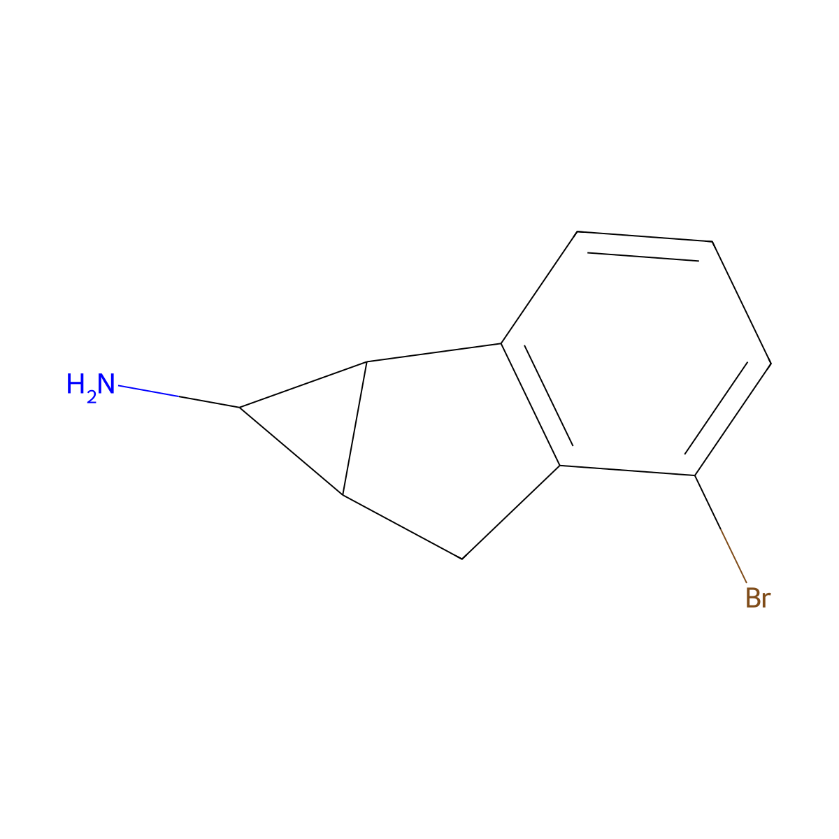 5-bromo-1H,1aH,6H,6aH-cyclopropa[a]inden-1-amine molecular structure, CAS 2060025-51-4