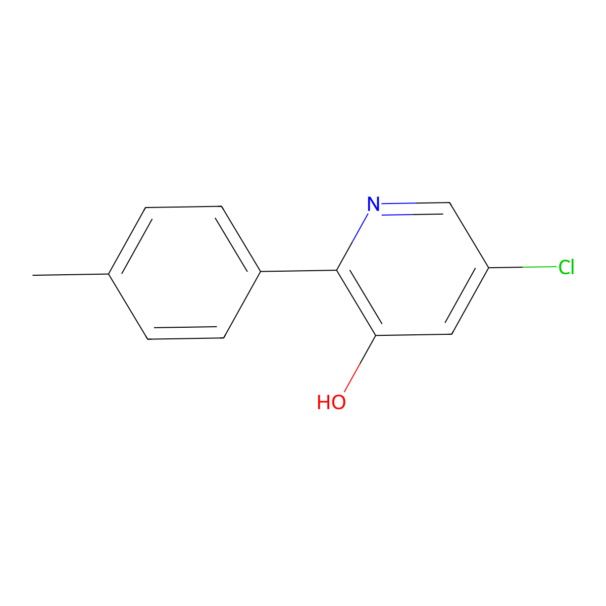 5-Chloro-2-(4-methylphenyl)pyridin-3-ol molecular structure, CAS 2060025-60-5