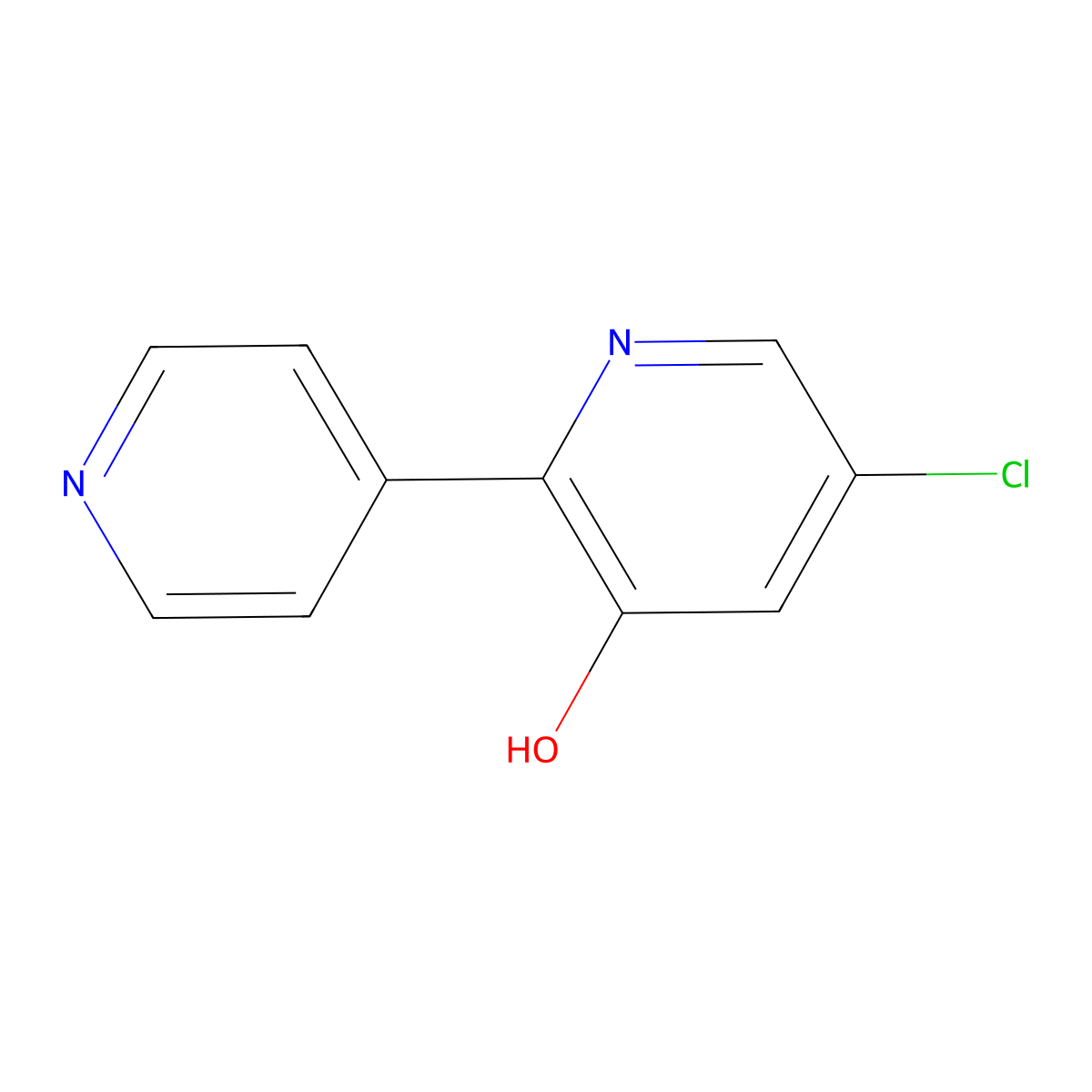 5-Chloro-2-(pyridin-4-yl)pyridin-3-ol molecular structure, CAS 2060025-64-9
