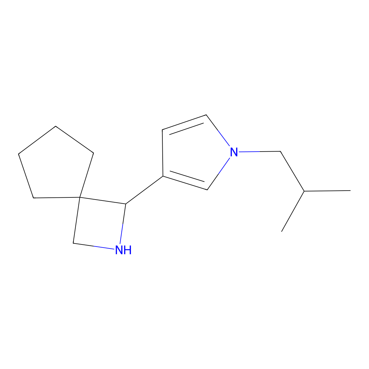 1-[1-(2-Methylpropyl)-1H-pyrrol-3-yl]-2-azaspiro[3.4]octane molecular structure, CAS 2060025-65-0