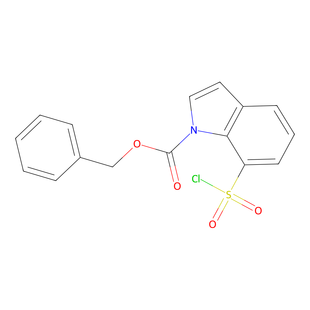 Benzyl 7-(chlorosulfonyl)-1H-indole-1-carboxylate molecular structure, CAS 2060025-68-3