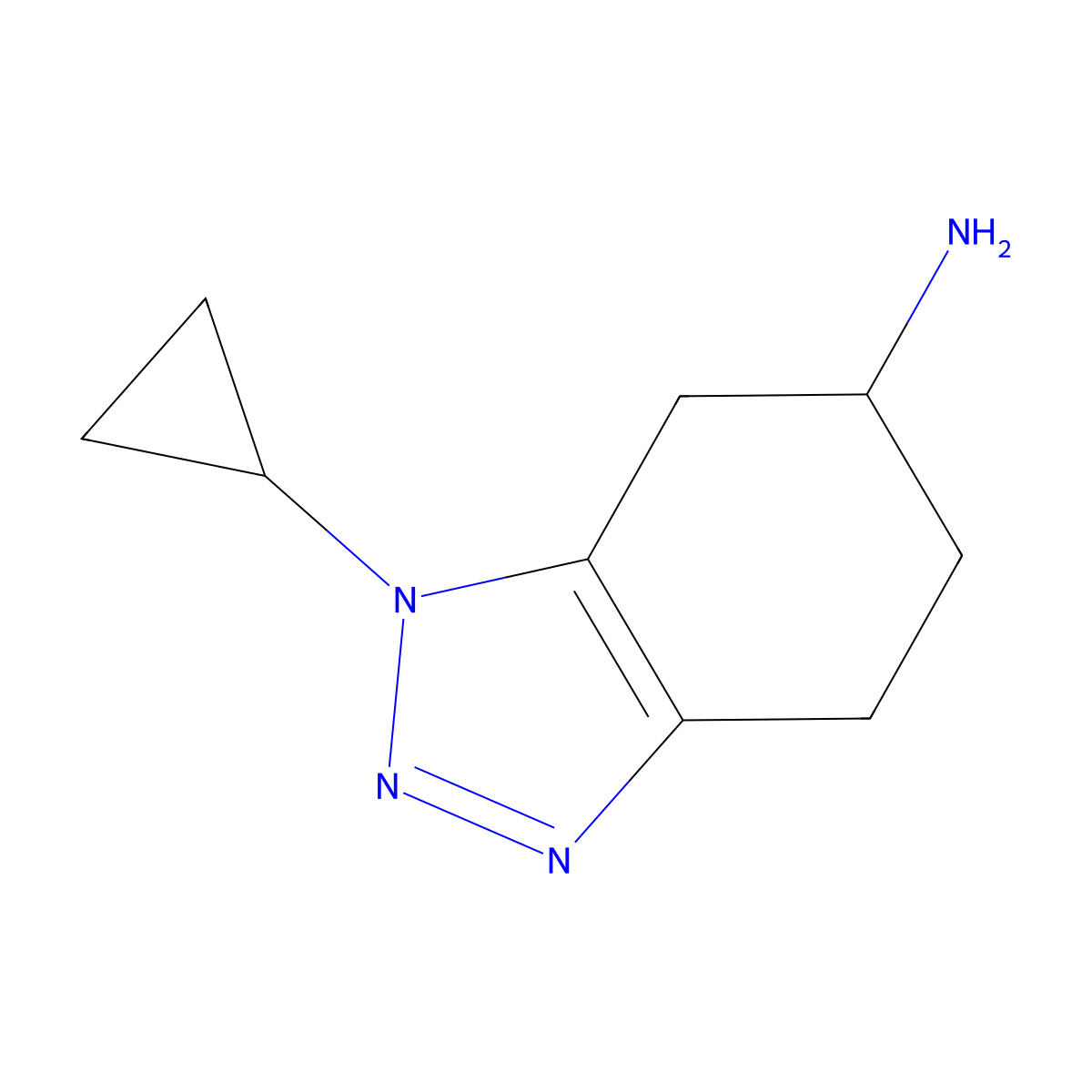 1-Cyclopropyl-4,5,6,7-tetrahydro-1H-1,2,3-benzotriazol-6-amine molecular structure, CAS 2060025-81-0