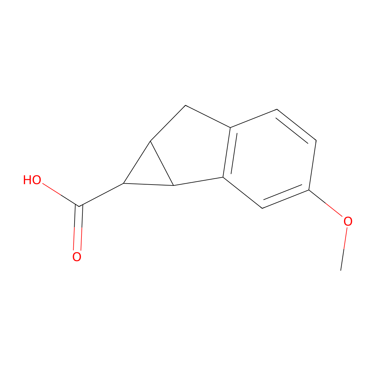 3-Methoxy-1H,1aH,6H,6aH-cyclopropa[a]indene-1-carboxylic acid molecular structure, CAS 2060025-85-4