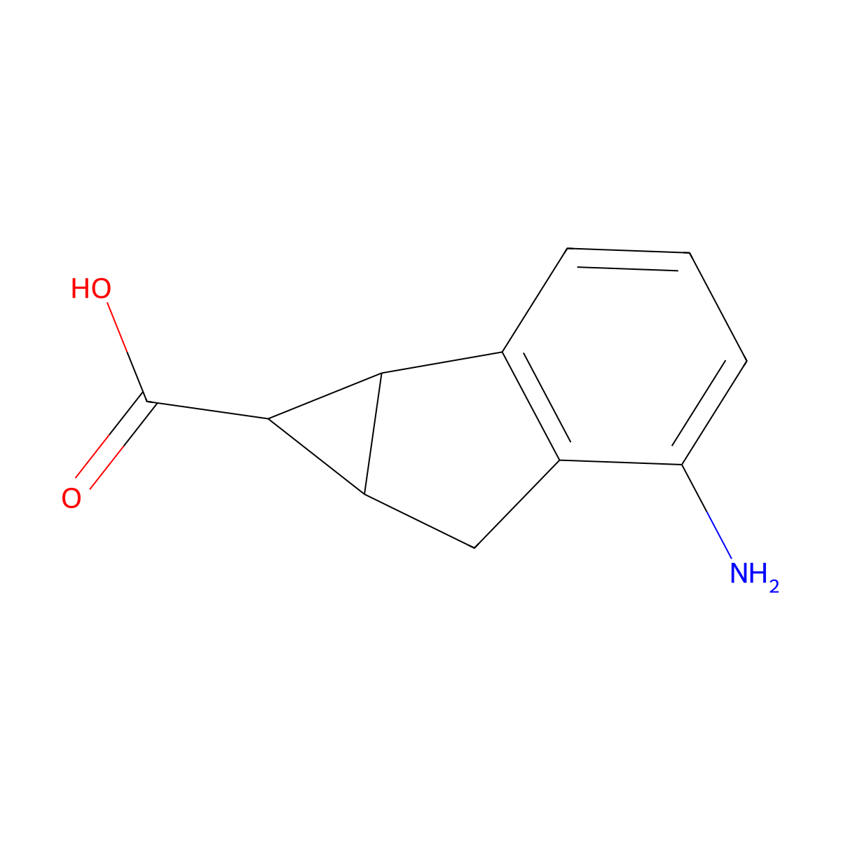 5-Amino-1H,1aH,6H,6aH-cyclopropa[a]indene-1-carboxylic acid molecular structure, CAS 2060025-87-6