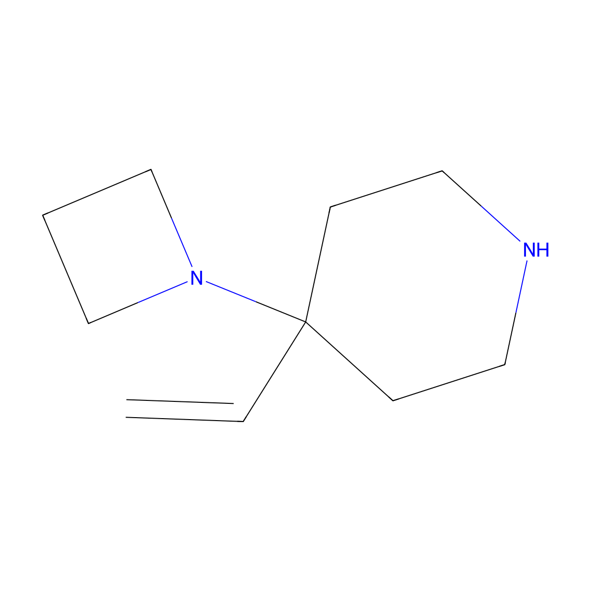 4-(Azetidin-1-yl)-4-ethenylpiperidine molecular structure, CAS 2060026-10-8