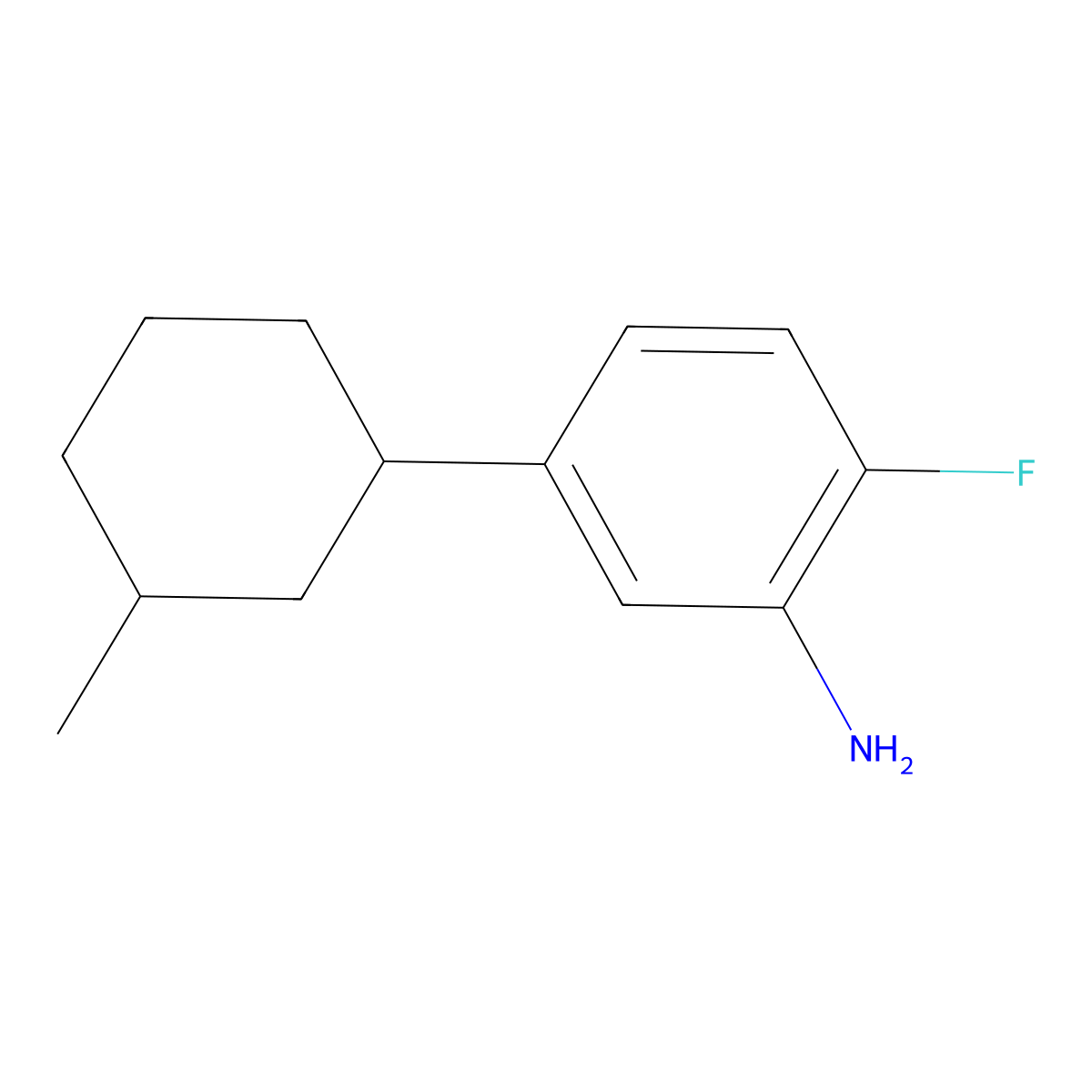 2-Fluoro-5-(3-methylcyclohexyl)aniline molecular structure, CAS 2060026-14-2