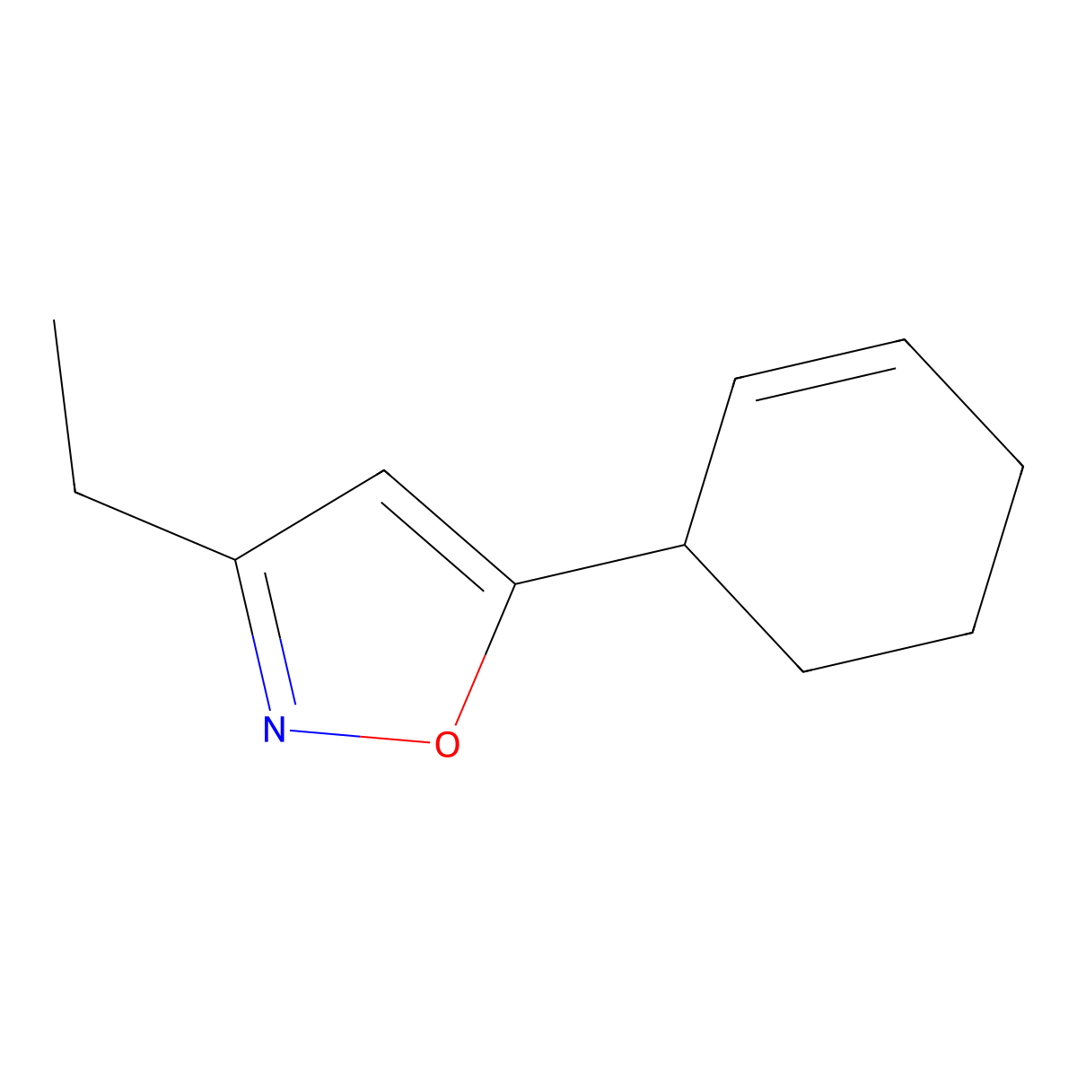 5-(Cyclohex-2-en-1-yl)-3-ethyl-1,2-oxazole molecular structure, CAS 2060026-16-4