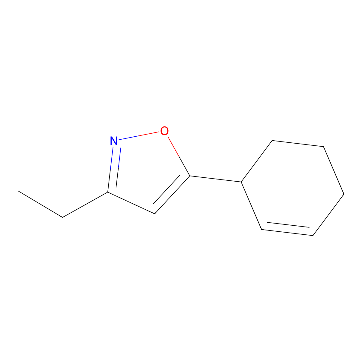 5-(Cyclohex-2-en-1-yl)-3-ethyl-1,2-oxazole molecular structure, CAS 2060026-16-4
