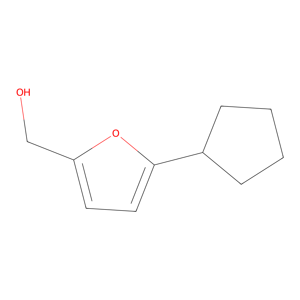 (5-Cyclopentylfuran-2-yl)methanol molecular structure, CAS 2060026-31-3