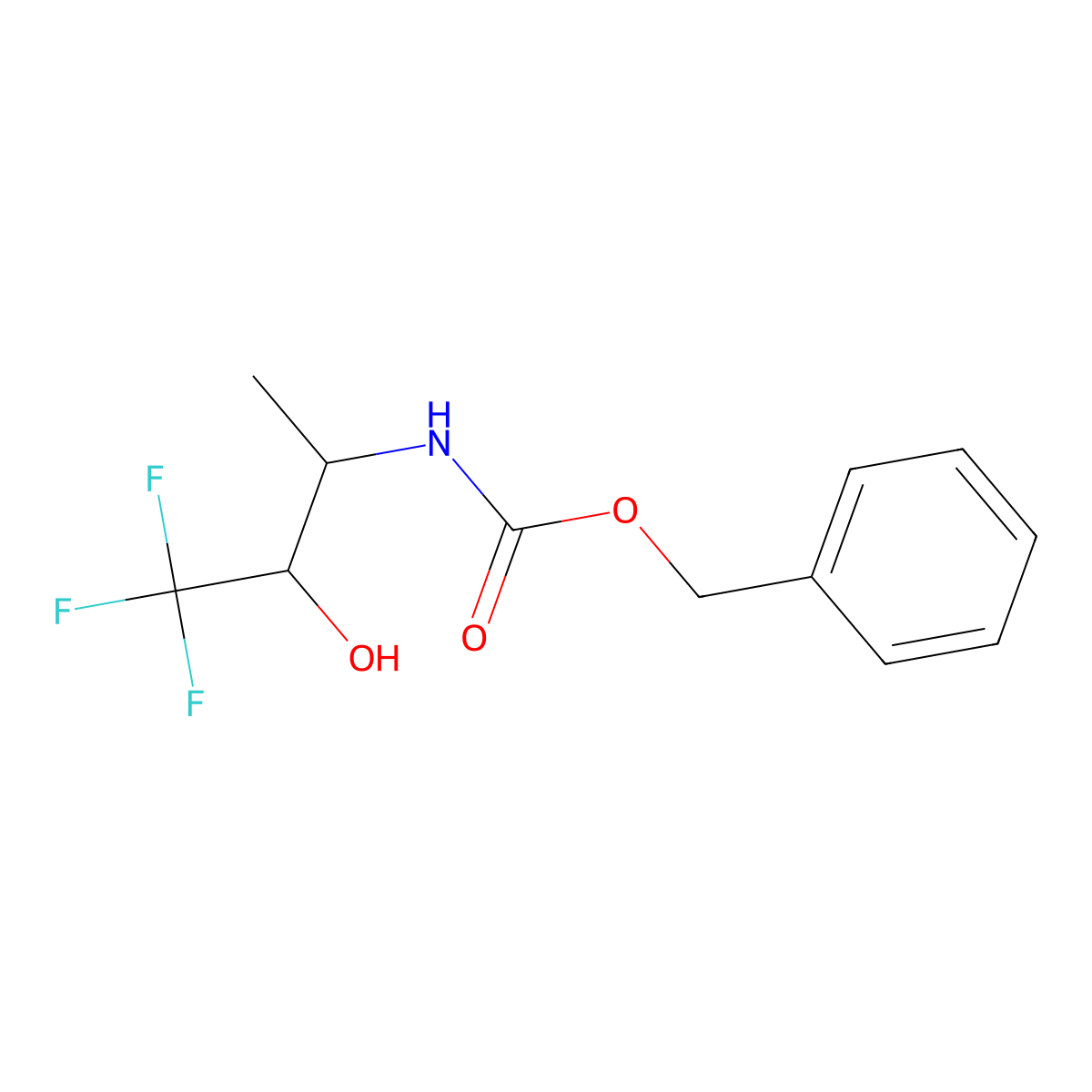 Benzyl N-(4,4,4-trifluoro-3-hydroxybutan-2-yl)carbamate molecular structure, CAS 2060026-32-4