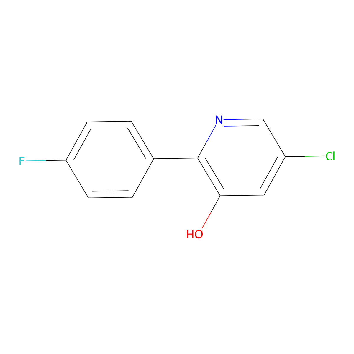5-Chloro-2-(4-fluorophenyl)pyridin-3-ol molecular structure, CAS 2060026-38-0