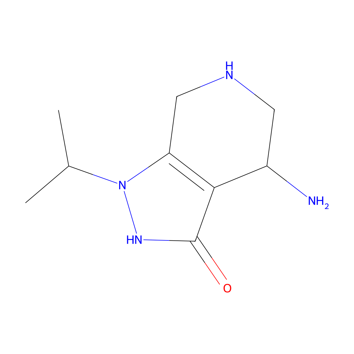 4-Amino-1-(propan-2-yl)-1H,4H,5H,6H,7H-pyrazolo[3,4-c]pyridin-3-ol molecular structure, CAS 2060026-41-5