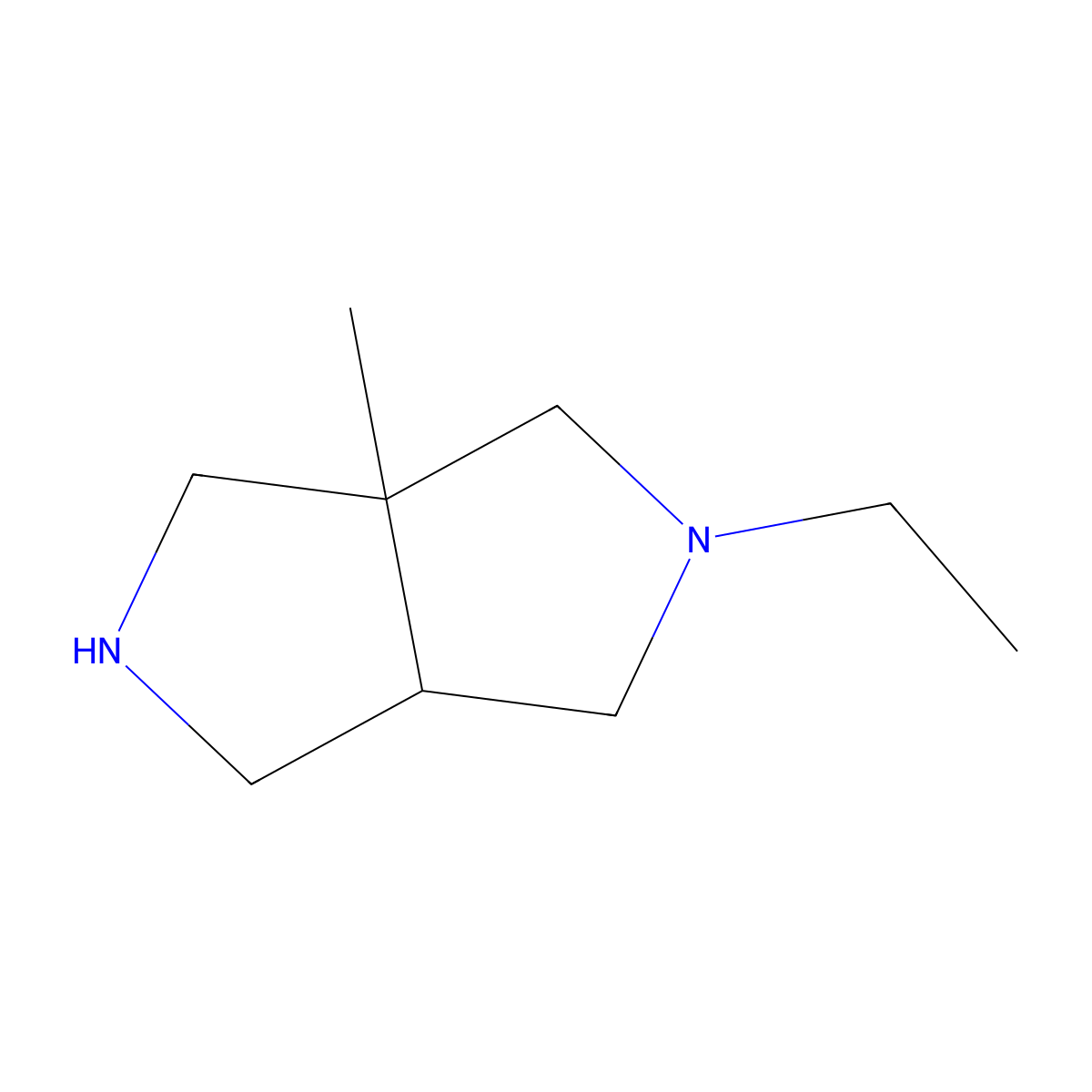 2-Ethyl-3a-methyl-octahydropyrrolo[3,4-c]pyrrole molecular structure, CAS 2060026-45-9