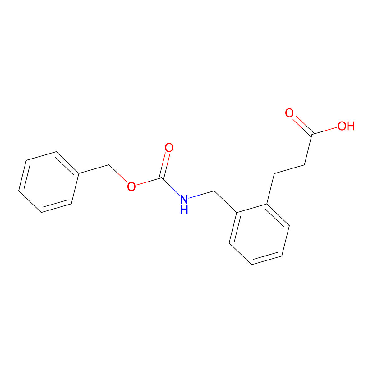 3-[2-({[(Benzyloxy)carbonyl]amino}methyl)phenyl]propanoic acid molecular structure, CAS 2060026-52-8