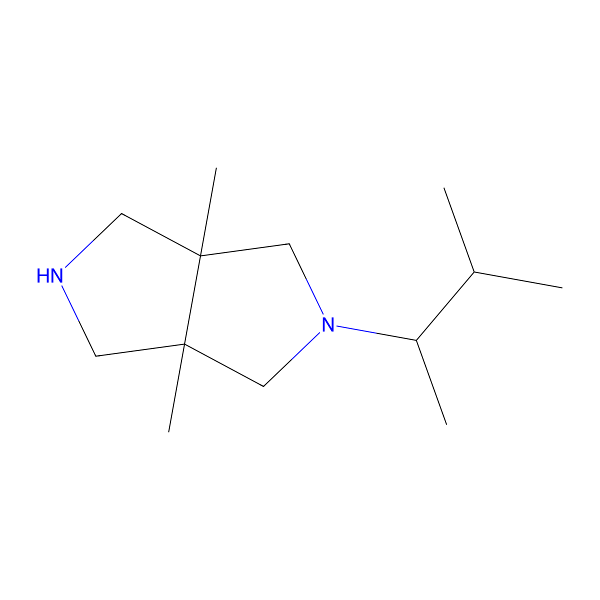 3A,6a-dimethyl-2-(3-methylbutan-2-yl)-octahydropyrrolo[3,4-c]pyrrole molecular structure, CAS 2060026-64-2