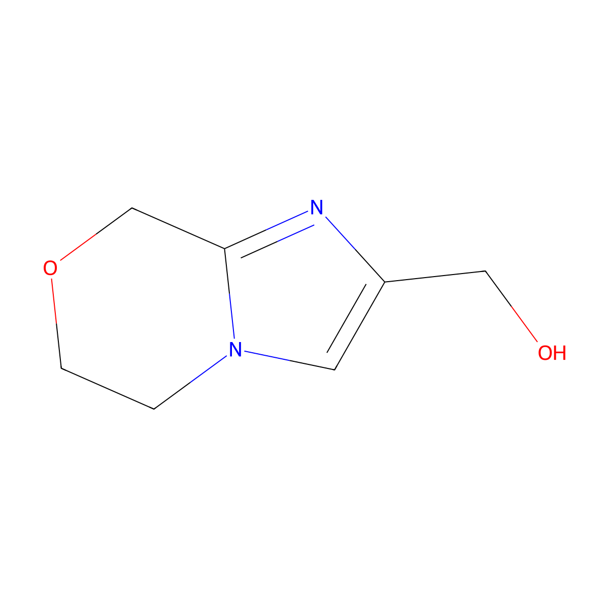 {5H,6H,8H-imidazo[2,1-c][1,4]oxazin-2-yl}methanol molecular structure, CAS 2060026-67-5